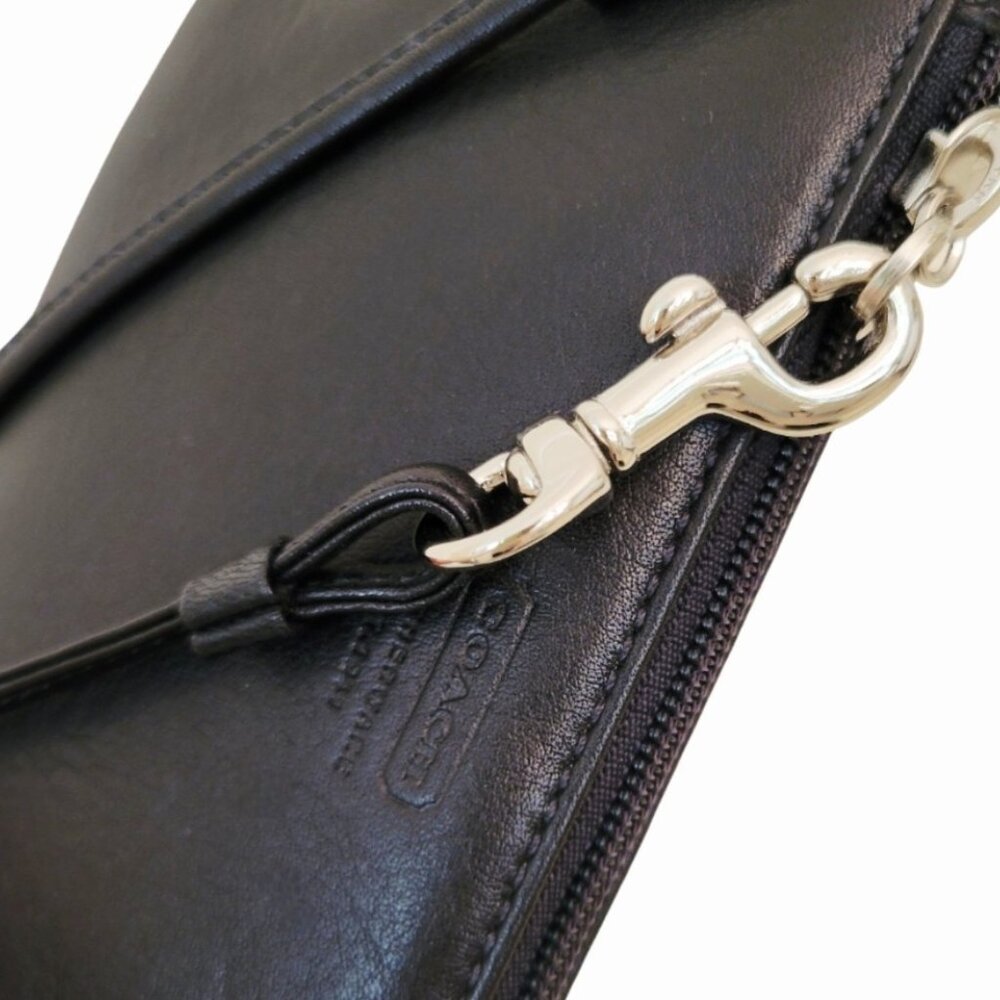Coach Black Leather Wristlet Coin Purse – Unused, Classic & Compact! - Picture 4 of 11
